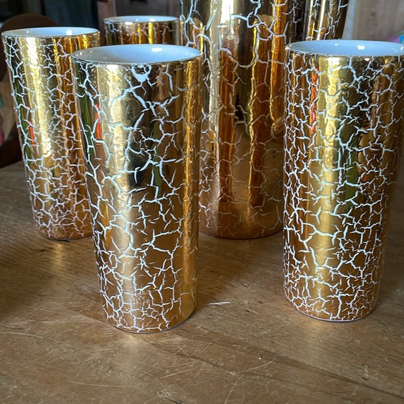 Exquisite Gold Ceramic Bar Set - Picture 4 of 11